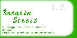 katalin streit business card